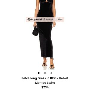 Black Velvet Long Dress Montce